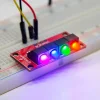 לד 5 מ"מ RGB מט, WS2811, במארז 90 מעלות