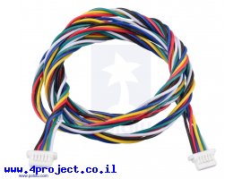 תמונה של מוצר כבל עם JST-SH 6pin נקבה משני הצדדים - 63 ס"מ