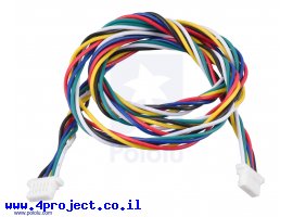 תמונה של מוצר כבל עם JST-SH 6pin נקבה משני הצדדים - 40 ס"מ