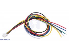 תמונה של מוצר מחבר JST-SH 6-pin עם חוטים - 30 ס"מ