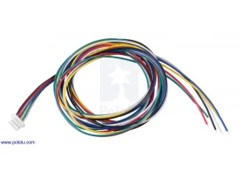 תמונה של מוצר מחבר JST-SH 6-pin עם חוטים - 75 ס"מ