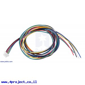 מחבר JST-SH 6-pin עם חוטים - 75 ס"מ