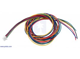 תמונה של מוצר מחבר JST-SH 5-pin עם חוטים - 75 ס"מ