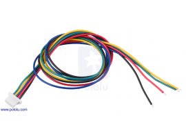 תמונה של מוצר מחבר JST-SH 5-pin עם חוטים - 30 ס"מ
