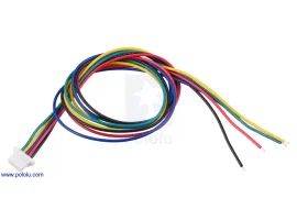תמונה של מוצר מחבר JST-SH 5-pin עם חוטים - 30 ס"מ