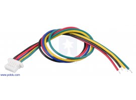 תמונה של מוצר מחבר JST-SH 5-pin עם חוטים - 12 ס"מ
