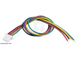 תמונה של מוצר מחבר JST-SH 5-pin עם חוטים - 12 ס"מ