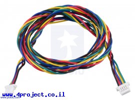 תמונה של מוצר כבל עם JST-SH 5pin נקבה משני הצדדים - 63 ס"מ