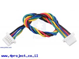 תמונה של מוצר כבל עם JST-SH 5pin נקבה משני הצדדים - 10 ס"מ