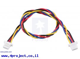 תמונה של מוצר כבל עם JST-SH 4pin נקבה משני הצדדים - 16 ס"מ