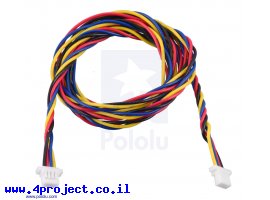 תמונה של מוצר כבל עם JST-SH 4pin נקבה משני הצדדים - 63 ס"מ