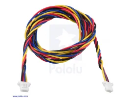 תמונה של מוצר כבל עם JST-SH 4pin נקבה משני הצדדים - 63 ס"מ