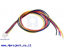 תמונה של מוצר מחבר JST-SH 4-pin עם חוטים - 30 ס"מ