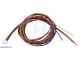 תמונה של מוצר מחבר JST-SH 4-pin עם חוטים - 75 ס"מ