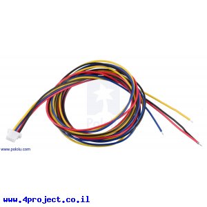 מחבר JST-SH 4-pin עם חוטים - 75 ס"מ