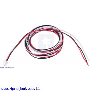 מחבר JST-SH 3-pin עם חוטים - 75 ס"מ