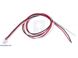 תמונה של מוצר מחבר JST-SH 3-pin עם חוטים - 30 ס"מ