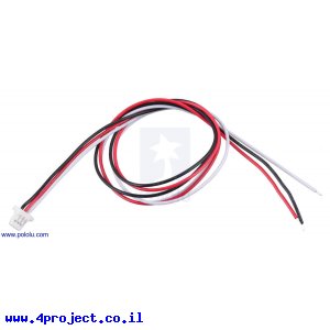 מחבר JST-SH 3-pin עם חוטים - 30 ס"מ