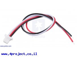 תמונה של מוצר מחבר JST-SH 3-pin עם חוטים - 12 ס"מ