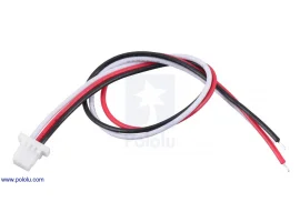 תמונה של מוצר מחבר JST-SH 3-pin עם חוטים - 12 ס"מ