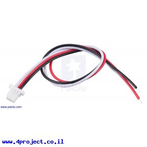 מחבר JST-SH 3-pin עם חוטים - 12 ס"מ