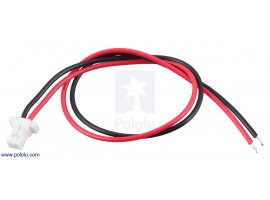 תמונה של מוצר מחבר JST-SH 2-pin עם חוטים - 12 ס"מ