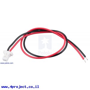 מחבר JST-SH 2-pin עם חוטים - 12 ס"מ