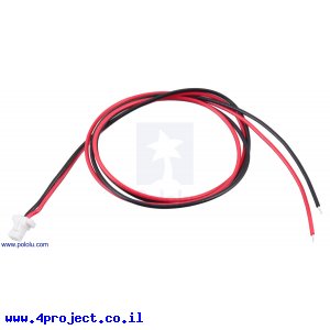 מחבר JST-SH 2-pin עם חוטים - 30 ס"מ