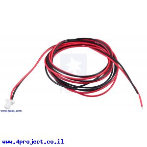 מחבר JST-SH 2-pin עם חוטים - 75 ס"מ