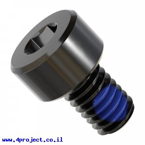 בורג אלן M4x6mm איכותי, עם נעילת ניילון - חבילה של 25