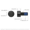 בורג אלן M4x8mm איכותי, עם נעילת ניילון - חבילה של 25