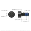 בורג אלן M4x8mm איכותי, עם נעילת ניילון - חבילה של 25