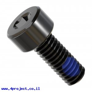 בורג אלן M4x10mm איכותי, עם נעילת ניילון - חבילה של 25