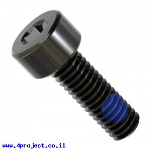 בורג אלן M4x12mm איכותי, עם נעילת ניילון - חבילה של 25