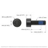 בורג אלן M4x12mm איכותי, עם נעילת ניילון - חבילה של 25