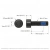 בורג אלן M4x14mm איכותי, עם נעילת ניילון - חבילה של 25