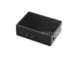 תמונה של מוצר מארז לכרטיסי Raspberry PI 5 - אלומיניום סגור עם חריצים