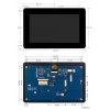 מסך מגע קיבולי LCD 8" 800x480, ממשק DSI, מצלמה