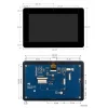מסך מגע קיבולי LCD 8" 800x480, ממשק DSI, מצלמה