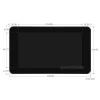 מסך מגע קיבולי LCD 7" 800x480, ממשק DSI, מצלמה, מארז פלסטיק