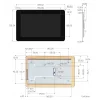 מסך מגע קיבולי LCD 7" 720x1280, ממשק DSI, אנכי