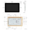 מסך מגע קיבולי LCD 7" 1280x720, ממשק DSI, אופקי