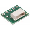 מחבר JST-SH 5-pin על כרטיסון - אופקי, 2 יחידות