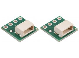 תמונה של מוצר מחבר JST-SH 4-pin על כרטיסון - אופקי, 2 יחידות