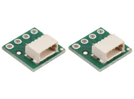 תמונה של מוצר מחבר JST-SH 4-pin על כרטיסון - אופקי, 2 יחידות