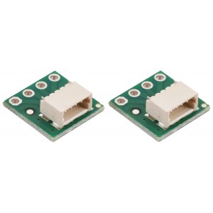 מחבר JST-SH 4-pin על כרטיסון - אופקי, 2 יחידות