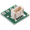 מחבר JST-SH 4-pin על כרטיסון - אנכי, 2 יחידות