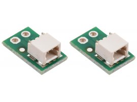 תמונה של מוצר מחבר JST-SH 2-pin על כרטיסון - אופקי, 2 יחידות