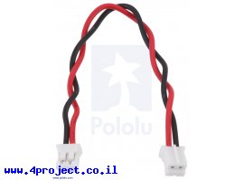 תמונה של מוצר כבל עם JST-PH 2pin נקבה משני הצדדים - 10 ס"מ