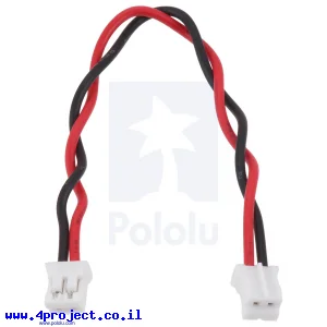 כבל עם JST-PH 2pin נקבה משני הצדדים - 10 ס"מ